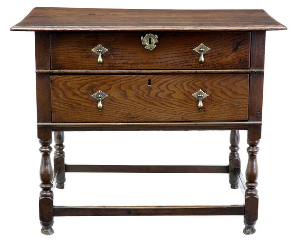 18th Century 2 Drawer Oak Side Table For Sale At Pamono