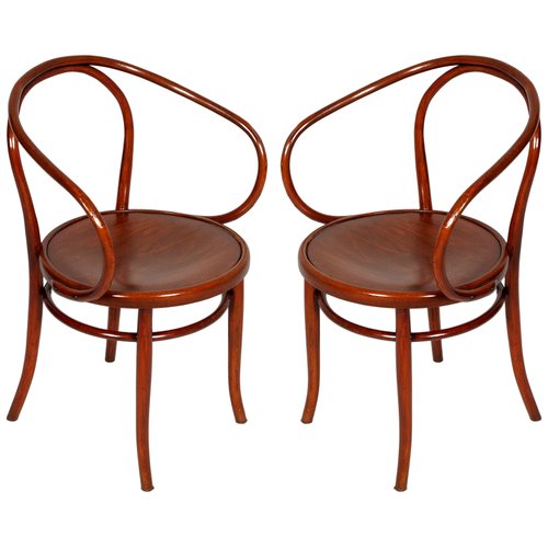 Set of Antique Bentwood B-9 Armchairs by Jacob & Josef Kohn for