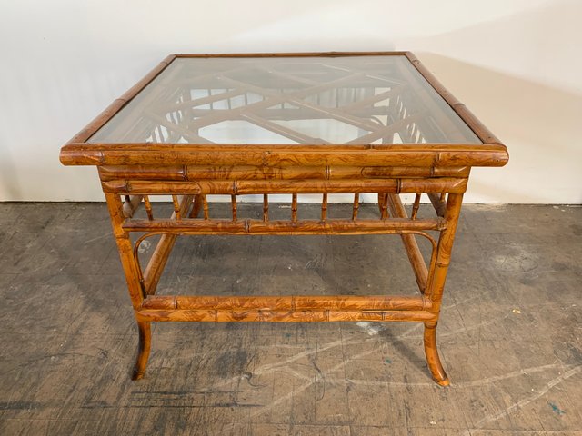 Vintage Tiger Bamboo End Table For At Pamono