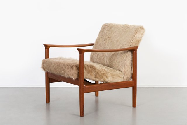 Mid Century Modern Lounge Chairs In Brazilian Cowhide From