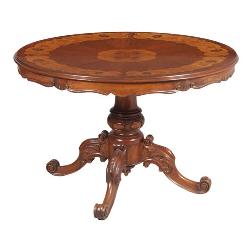Baroque Style Sorrento Inlaid & Carved Walnut Table, 1920s for sale at  Pamono | Tischdecken