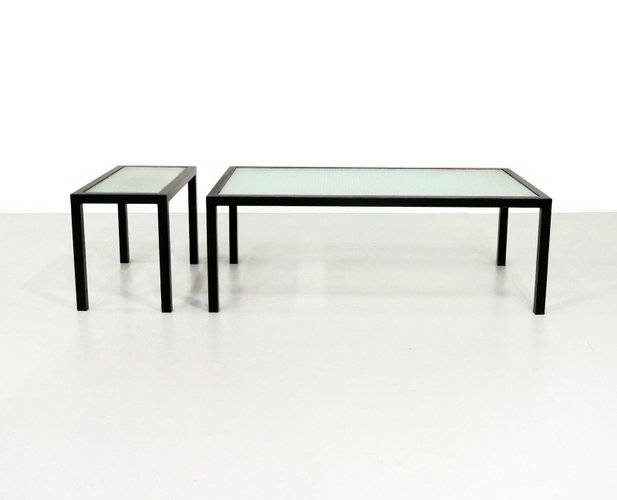 Vintage Wire Glass Coffee Tables 1960s Set Of 2