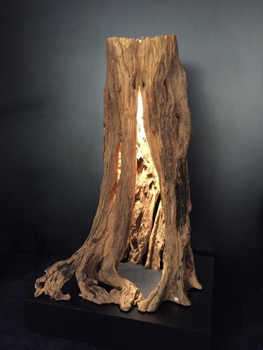 Robinia Tree Floor Lamp From Natural, Natural Acacia Wood Floor Lamp Base