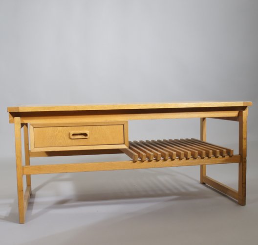 Oak Bench With Drawer And Shelf From Ikea 1960s For Sale At Pamono