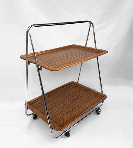 Barwagen aus Kunstholz & Chrom von Robex, 1970er bei Pamono kaufen
