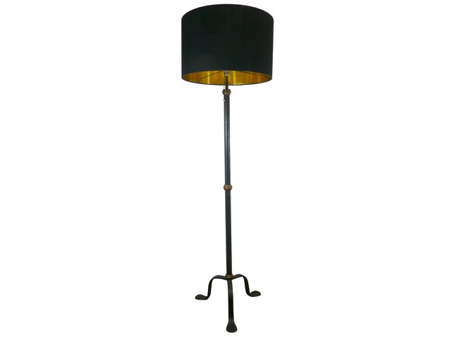 Iron Tripod Floor Lamp 1940s For At Pamono