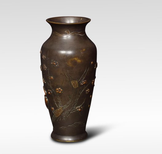 Antique Japanese Bronze Metal Vases Set Of 2 For Sale At Pamono
