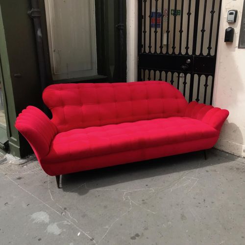 Italian Hollywood Regency Style Sofa 1950s