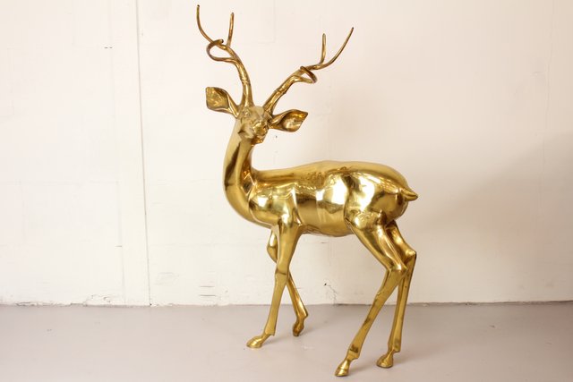 Extra Large German Pamono sale Deer Brass Gilde Handwerk at Hand-Made for by