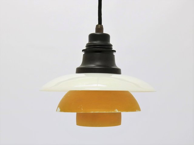 Vintage Ph 2 Glass Pendant Lamp By Poul Henningsen For Louis Vintage Ph 2 Glass Pendant Lamp By Poul Henningsen For Louis Poulsen 1930s At Pamono