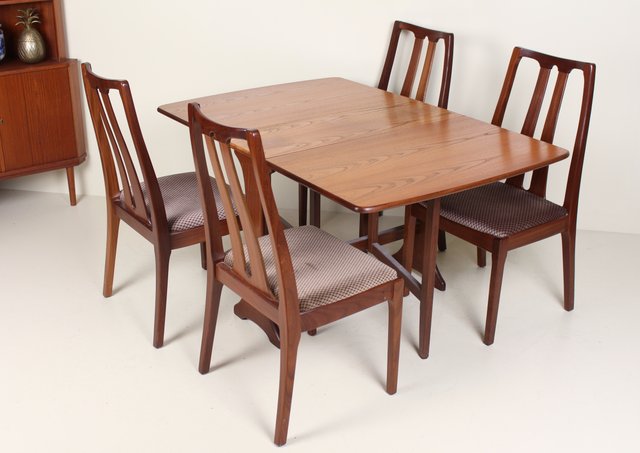 Teak Dining Room Chairs, Vintage Teak Dining Room Table