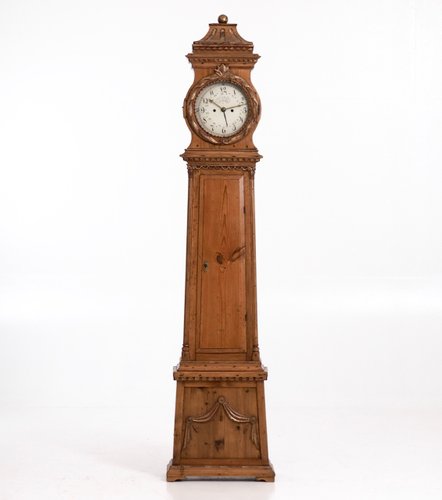 19th Century Danish Pine Grandfather Clock From W F Fog For Sale At Pamono