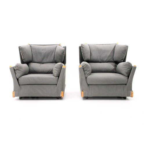 Graue Viola D’amore Sessel von Piero de Martini für Cassina, 1970er