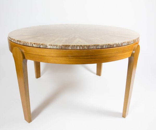Round Stone Top Coffee Table, 1970s for sale at Pamono