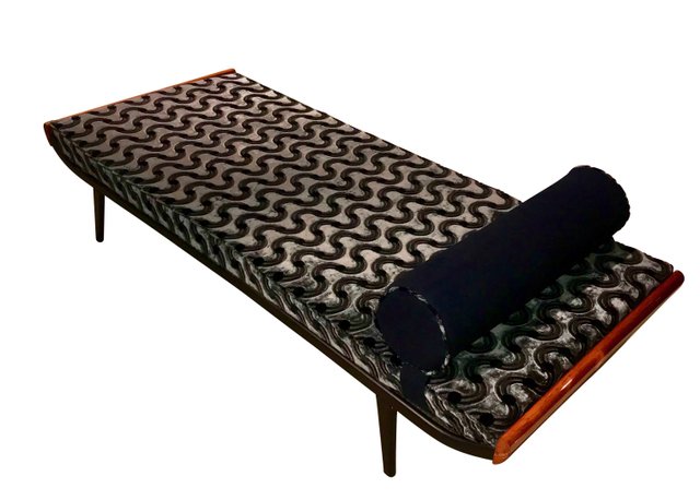 Metal And Teak Cleopatra Daybed By Dick Cordemeijer For Auping