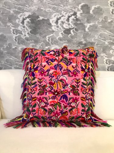 Pink & Lamé Folktales Cushion from House of Ita