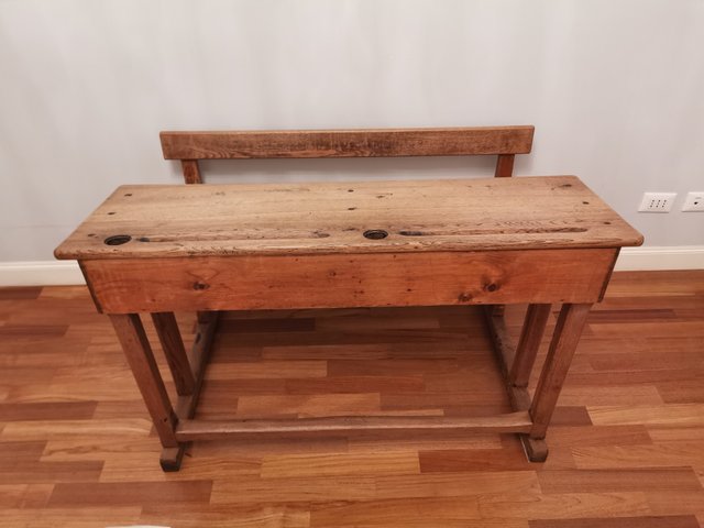 Vintage School Desk Bench