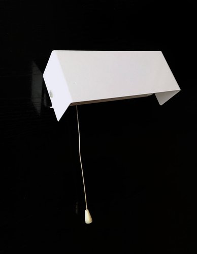 Adjule White Lacquer Wall Lamp From Sce France 1970s For Adjule White Lacquer Wall Lamp From