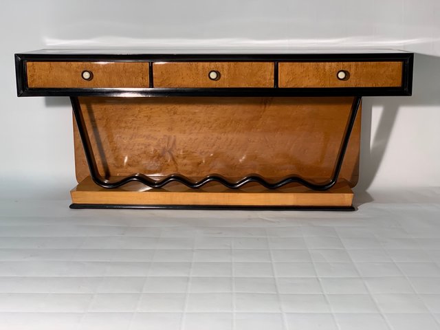 Art Deco Low Console Table With Drawers For Sale At Pamono
