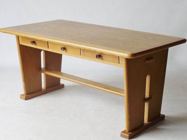 Oak Double Sided Desk By Bas Van Pelt For Ems Overschie 1930s