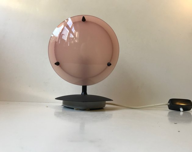 pink and white table lamp