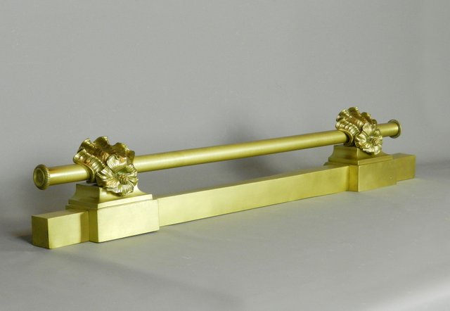 Antique French Brass Fireplace Fender For Sale At Pamono