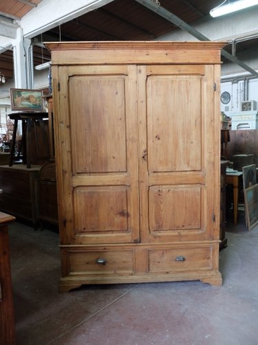 Antique Italian Fir Wardrobe For Sale At Pamono