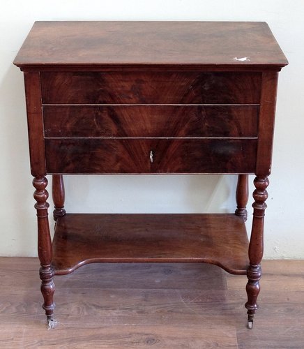 Antique French Side Table On Casters For Sale At Pamono