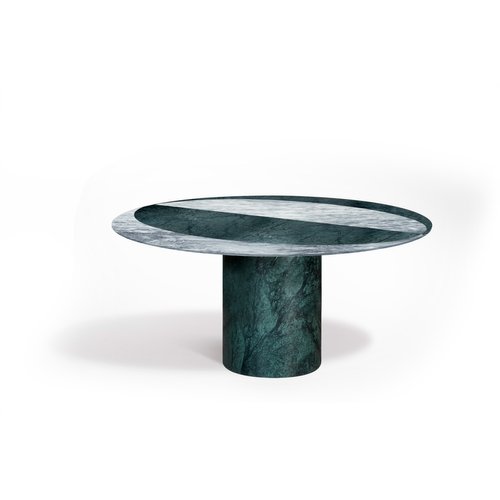 Proiezioni Esstisch aus Verde Alpi Cipollino Marmor von Elisa Ossino für Salvatori Proiezioni Esstisch aus Verde Alpi Cipollino Marmor von Elisa Ossino für Salvatori
