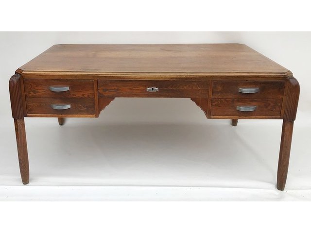 Large Vintage Writing Desk By Paul Follot 1920s