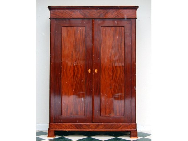 Biedermeier Mahogany Armoire 1830s For Sale At Pamono