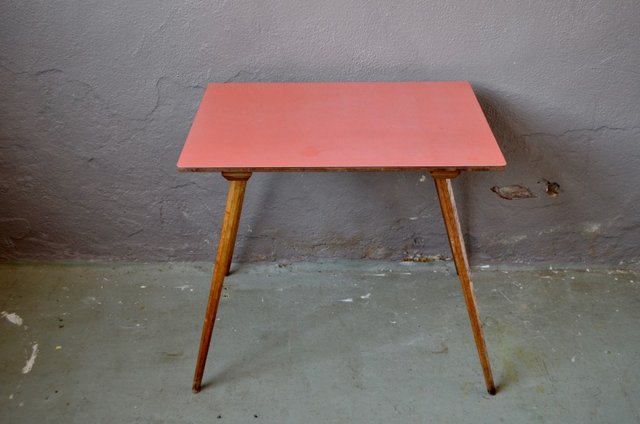 Small Red Formica Table 1950s For Sale At Pamono