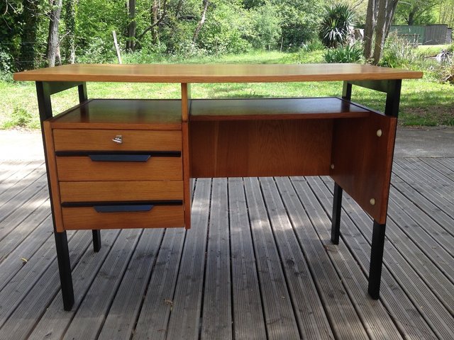 Vintage Oak Office Desk 1950s