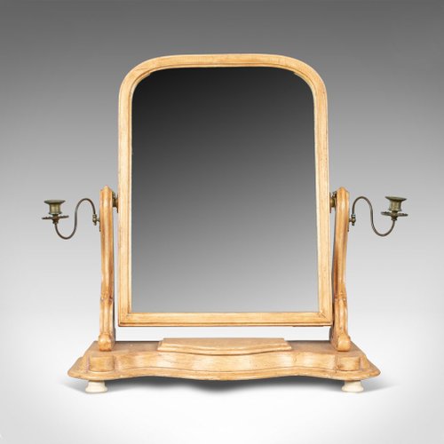 Painted Dressing Table Mirror 1870s, Victorian Table Top Vanity Mirror