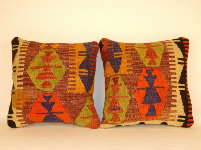 bright orange pillow cases