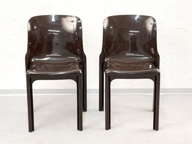 Italian Brown Selene Chairs By Vico Magistretti For Artemide 1960s Italian Brown Selene Chairs By Vico Magistretti For Artemide 1960s Set Of 4 At Pamono