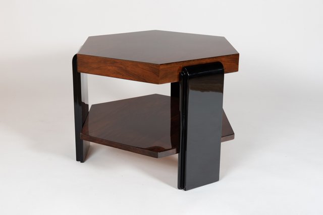 Hexagonal Wood Coffee Table 1930s For At Pamono - Gray Wood Hexagon Coffee Table Hexagonal Wood Coffee Table 1930s For At Pamono - Gray Wood Hexagon Coffee Table