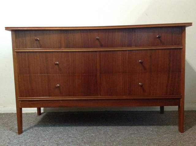 Walnut Afromosia Dresser By Peter Hayward For Vanson 1970s For