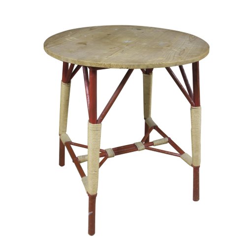 Art Deco Tisch & 2 Stühle aus Korbgeflecht, 1930er bei Pamono kaufen
