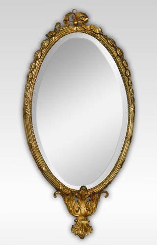 Antique Oval Gilded Wall Mirror For At Pamono Antique Oval Gilded Wall Mirror For