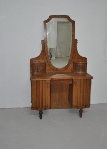 Mid Century Wooden Dressing Table, Wooden Vanity Table
