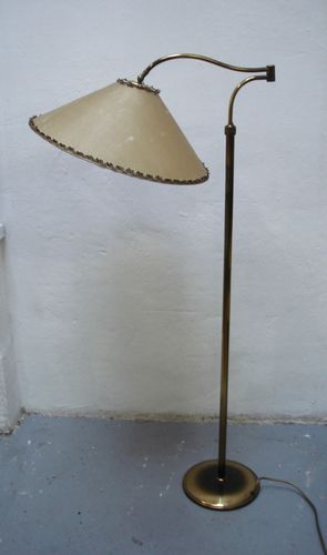 Mid Century German Brass And Textile Flexible Floor Lamp 1950s Brass And Textile Flexible Floor Lamp