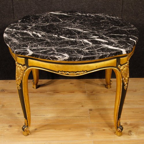 Mid-Century Couchtisch aus Holz & Marmor, 1960er bei Pamono kaufen