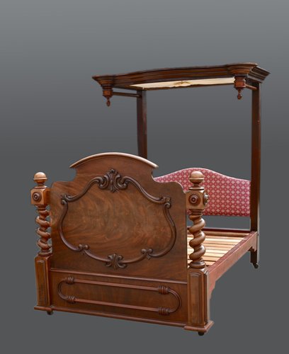 Antique Mahogany Double Bed For At Pamono Antique Mahogany Double Bed For At