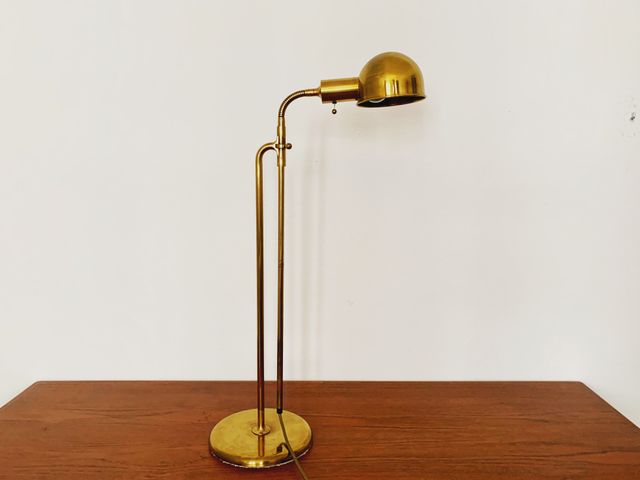 Modernist German Brass Floor Lamp By Florian Schulz 1970s