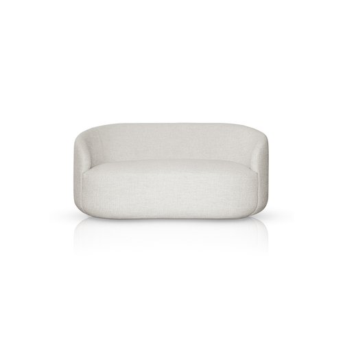 Curved White Fabric Cottonflower Sofa By Daniel Nikolovski E Danu Curved White Fabric Cottonflower Sofa