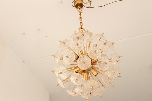 VAL SAINT LAMBERT crystal glass replacement disc sputnik emil stejnar chandelier 