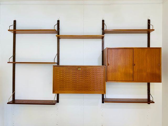 Danish Teak Wall Unit By Poul Cadovius For Cado 1960s