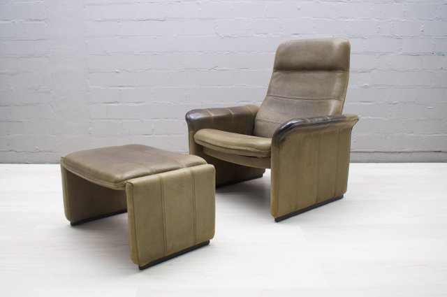 Swiss Buffalo Leather Ds 50 Lounge, Leather Club Chair And Ottoman