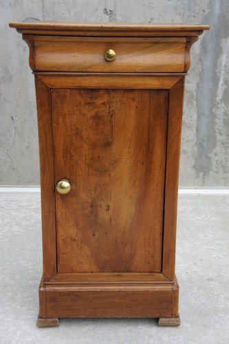 Walnut Nightstand With Metal Door Knobs 1920s For Sale At Pamono
